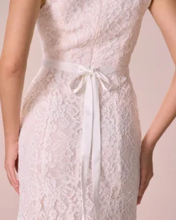 The White Floral Lace Mermaid Midi Dress -Deals Dress N Swimwear Store 0327RIHOAS 2175