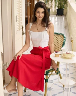 The White Square Neck Bowknot Tank Top 8 The White Square Neck Bowknot Tank Top -Deals Dress N Swimwear Store 0421RIHOAS 2611