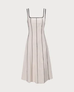 The Khaki Square Neck Contrast Midi Dress 14 The Khaki Square Neck Contrast Midi Dress -Deals Dress N Swimwear Store 0 04f0c936 eeff 401e 9e03 c80c6341728a