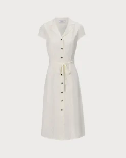 The Beige Lapel Collar Belted Shirt Midi Dress -Deals Dress N Swimwear Store 0 0d97fa24 12bc 43a7 8e96 fc41970e9791