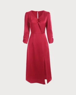 The Solid V Neck Slit Maxi Dress 13 The Solid V Neck Slit Maxi Dress -Deals Dress N Swimwear Store 0 0f1e2bb7 5ae0 4060 bf35 ef1bbd090a07