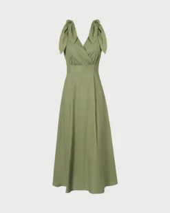 The Green Tie Strap Backless Midi Dress 12 The Green Tie Strap Backless Midi Dress -Deals Dress N Swimwear Store 0 19b420db 7a4d 487a afc9 204b91224637