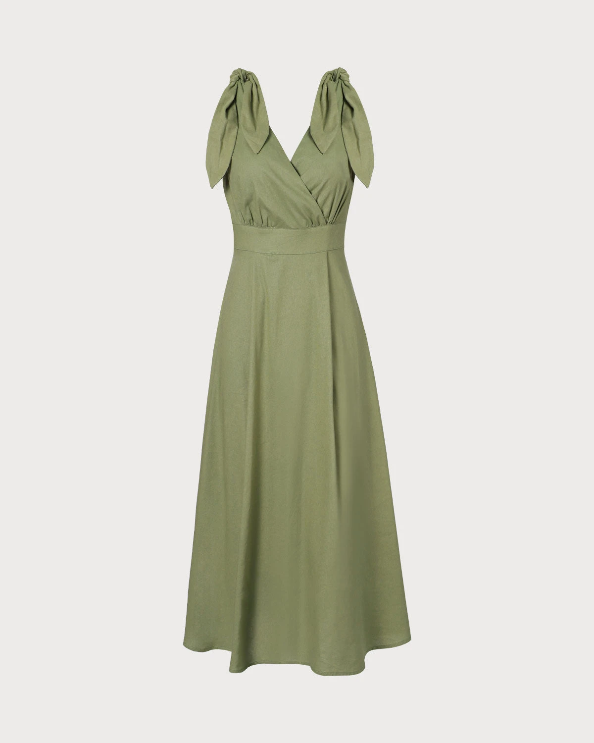 The Green Tie Strap Backless Midi Dress 6 The Green Tie Strap Backless Midi Dress - Image 6