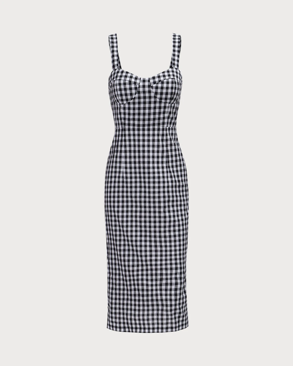 The Black Sweetheart Neck Plaid Midi Dress 7 The Black Sweetheart Neck Plaid Midi Dress - Image 7