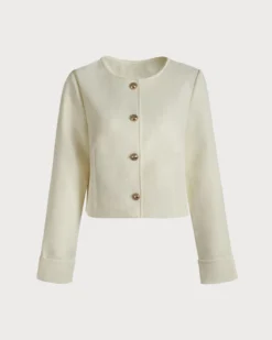 The Solid Cropped Tweed Jacket -Deals Dress N Swimwear Store 0 1a8cb8ef f5ad 4fc1 80fd 27de59b4165c