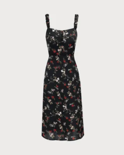 The Black Elasticized Straps Floral Midi Dress 14 The Black Elasticized Straps Floral Midi Dress -Deals Dress N Swimwear Store 0 32e3d100 b911 4ee3 9599 6f037de4537d