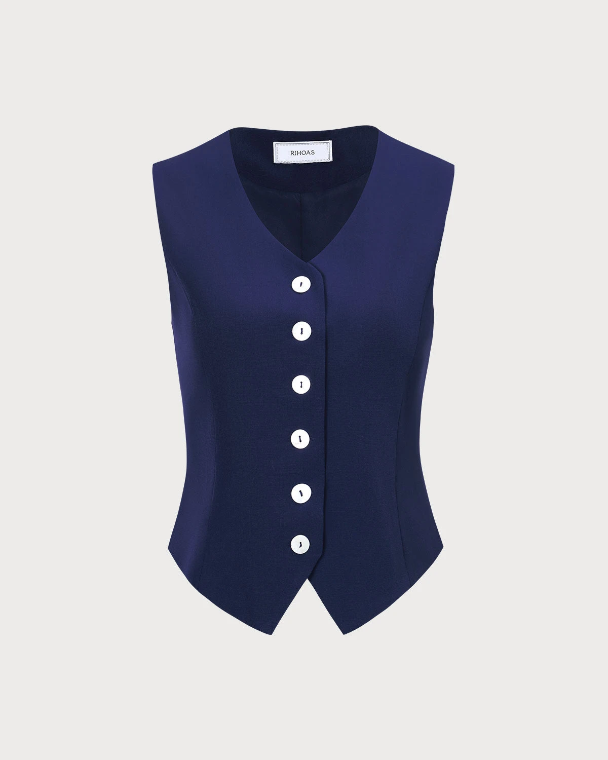 The Navy V Neck Button Up Sleeveless Vest 6 The Navy V Neck Button Up Sleeveless Vest - Image 6