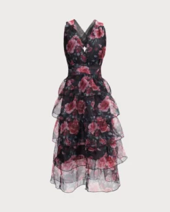 The V Neck Floral Layered Midi Dress 14 The V Neck Floral Layered Midi Dress -Deals Dress N Swimwear Store 0 636ab73d be5c 4d2e a6bc f3a04bc63bfe
