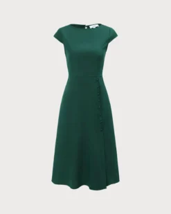 The Green Boat Neck Cutout Back Midi Dress 14 The Green Boat Neck Cutout Back Midi Dress -Deals Dress N Swimwear Store 0 67912321 e7c6 454e 9ee7 90dcbe116609
