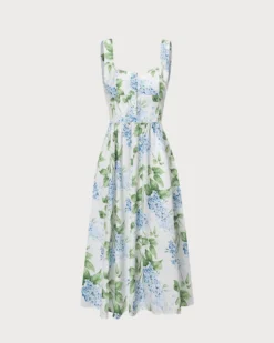The White Square Neck Floral A-Line Midi Dress 12 The White Square Neck Floral A-Line Midi Dress -Deals Dress N Swimwear Store 0 67affb97 cbe1 4615 809a 0efefc104860