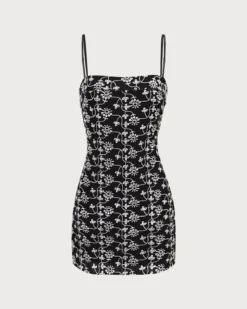 The Black Floral Embroidery Cotton Slip Mini Dress -Deals Dress N Swimwear Store 0 76d5abc6 effa 4051 951c 4e34b6dce689