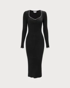 The Black Pearl Trim Bodycon Knit Midi Dress -Deals Dress N Swimwear Store 0 7b25d3b2 bd31 4425 b2b4 1fe065338cc4