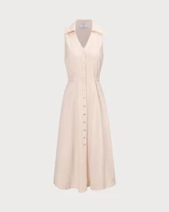 The Beige Collared Sleeveless Shirt Midi Dress 12 The Beige Collared Sleeveless Shirt Midi Dress -Deals Dress N Swimwear Store 0 7caa0555 a483 4670 8c17 11d0ef6ce782