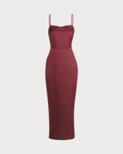 The Red Back Slit Satin Sling Maxi Dress 11 The Red Back Slit Satin Sling Maxi Dress -Deals Dress N Swimwear Store 0 8137db1a 7b27 410d b634 5effa0bb25b6
