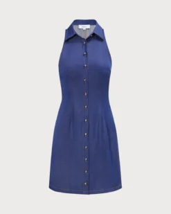 The Navy Shirt Collar Button Front Mini Dress -Deals Dress N Swimwear Store 0 81fa293e 986e 4b3d b4e0 2c757acec968