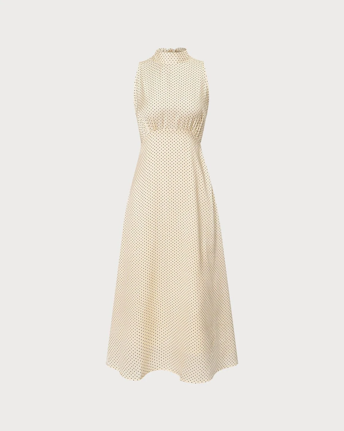 The Apricot Mock Neck Polka Dot Maxi Dress 6 The Apricot Mock Neck Polka Dot Maxi Dress - Image 6