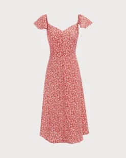 The Red V-Neck Front Slit Floral Midi Dress 12 The Red V-Neck Front Slit Floral Midi Dress -Deals Dress N Swimwear Store 0 9b29c4ad dc1b 4803 b1ca d4d4cad407b9