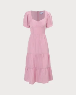 The Pink Sweetheart Neck Ruched Midi Dress 14 The Pink Sweetheart Neck Ruched Midi Dress -Deals Dress N Swimwear Store 0 9b7d6a98 4892 4c89 9ae8 3bd0bbff7c82