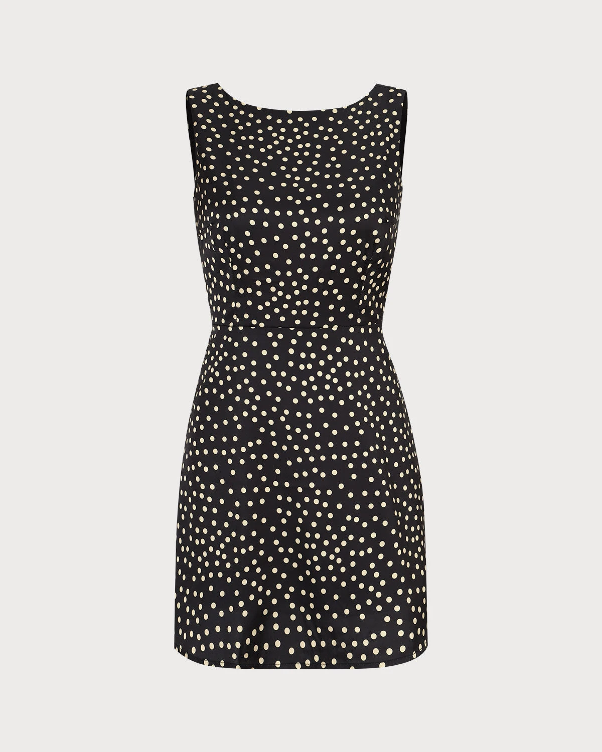 The Black Boat Neck Polka Dot Mini Dress 7 The Black Boat Neck Polka Dot Mini Dress - Image 7