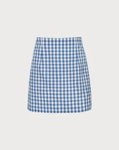 The Blue High-waisted Plaid A-line Mini Skirt -Deals Dress N Swimwear Store 0 af3d7d7c 0216 46cb a1ac 140dc4e1d182