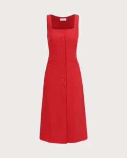 The Red Square Neck Pocket Midi Dress 11 The Red Square Neck Pocket Midi Dress -Deals Dress N Swimwear Store 0 b59bee31 9c6c 48cf 8df6 140e75b503ae