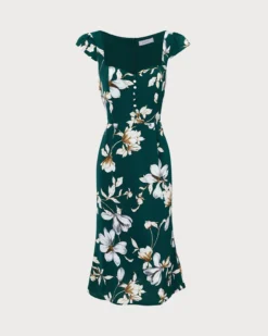 The Green Sweetheart Neck Cap Sleeve Floral Midi Dress 10 The Green Sweetheart Neck Cap Sleeve Floral Midi Dress -Deals Dress N Swimwear Store 0 c8f43c89 6e89 457a 89d7 284e5f5232d7