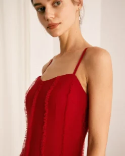The Red Sweetheart Neck Ruffle Slip Maxi Dress 7 The Red Sweetheart Neck Ruffle Slip Maxi Dress -Deals Dress N Swimwear Store 1218RIHOAS 2944