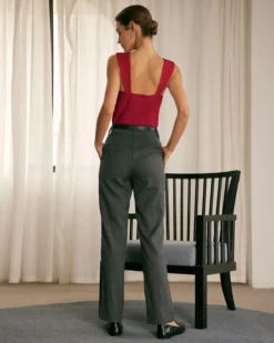 The Red Square Neck Jacquard Tank Top 9 The Red Square Neck Jacquard Tank Top -Deals Dress N Swimwear Store 1218RIHOAS 753