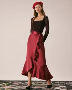 The Black Square Neck Polka Dot Printed Tee -Deals Dress N Swimwear Store 1227Rihoas 1178