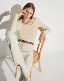 The Ribbed Front Cutout Knitwear 21 The Ribbed Front Cutout Knitwear -Deals Dress N Swimwear Store 16426611665336