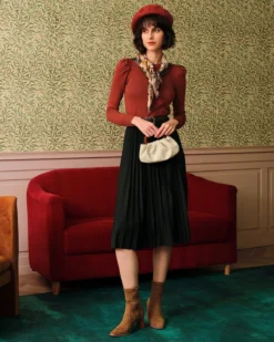 The Solid Puff Sleeve Slim-fitting Knit Top -Deals Dress N Swimwear Store 19ec7d57ab120973fecb259294f592f5