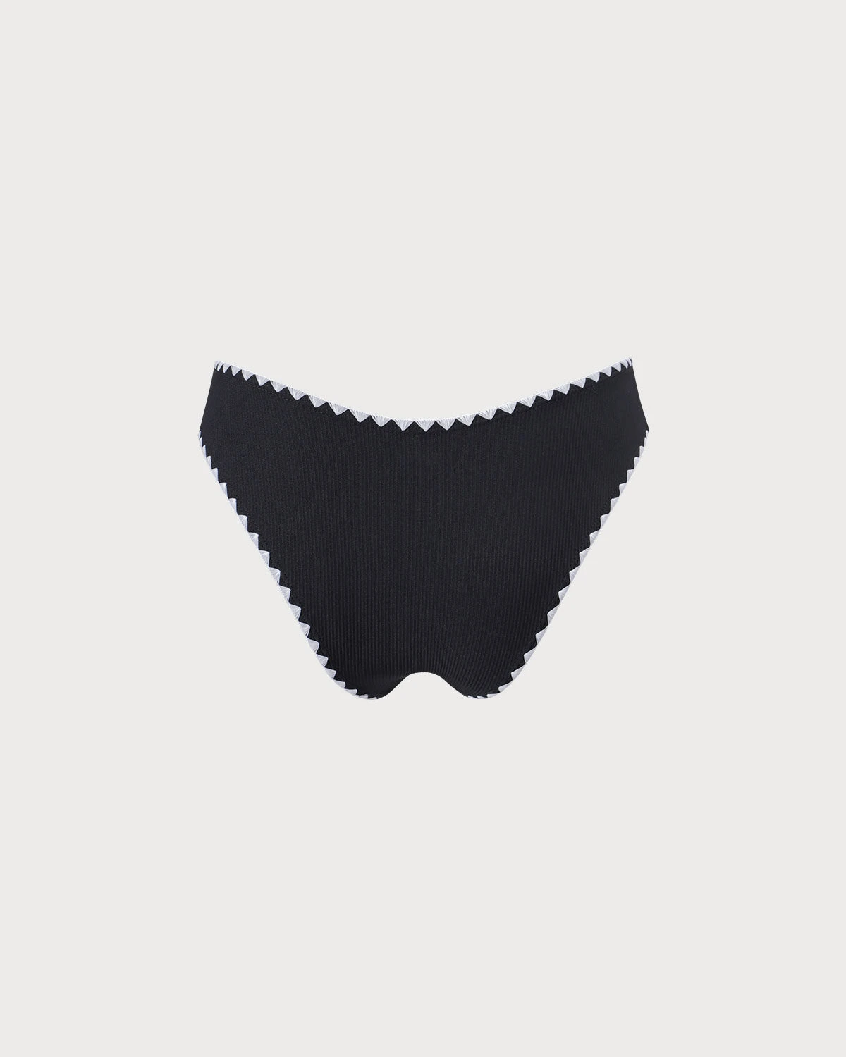 The Black Contrast Ribbed Bikini Bottom 6 The Black Contrast Ribbed Bikini Bottom - Image 6