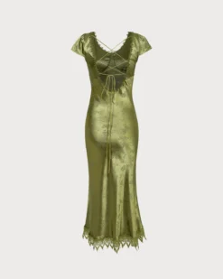 The Green Jacquard Cap Sleeve Satin Midi Dress 15 The Green Jacquard Cap Sleeve Satin Midi Dress -Deals Dress N Swimwear Store 1 1 796dc6e9 9ba6 4cc9 ab21 1855ec4ecf34