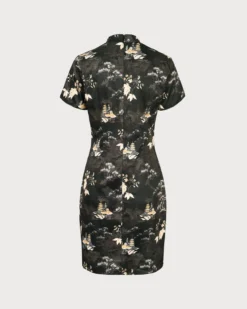 The Black Mandarin Collar Floral Cheongsam 15 The Black Mandarin Collar Floral Cheongsam -Deals Dress N Swimwear Store 1 1 c2e91a6a bf44 4da2 8ce4 e65f7af1dca2 234110