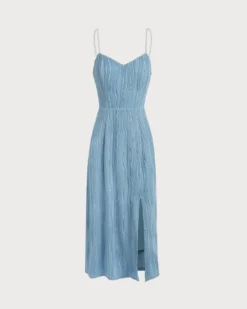 The Blue Wave Textured Pearl Strap Midi Dress -Deals Dress N Swimwear Store 1 398a9515 469b 4c6e 89ea 73a82ae21b23 986925