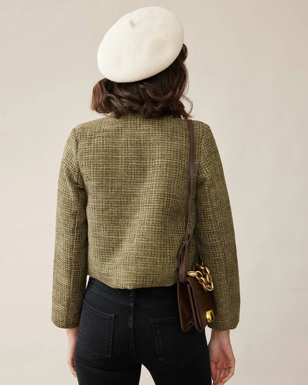 The Vintage Solid Tweed Coat 3 The Vintage Solid Tweed Coat - Image 3