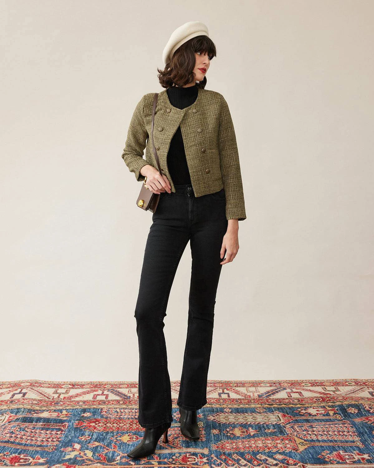 The Vintage Solid Tweed Coat 5 The Vintage Solid Tweed Coat - Image 5