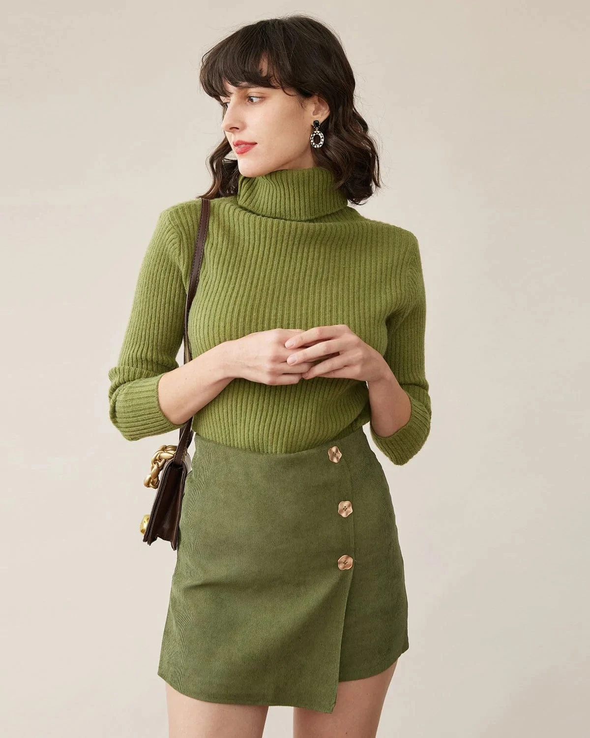 The Button Detailed A-line Skirt 3 The Button Detailed A-line Skirt - Image 3