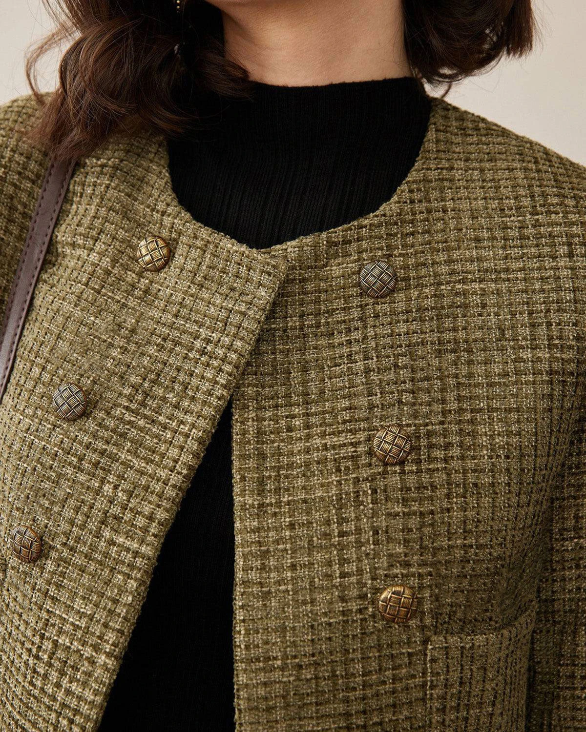 The Vintage Solid Tweed Coat 2 The Vintage Solid Tweed Coat - Image 2