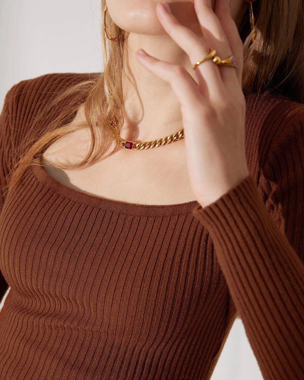 The Ribbed Front Cutout Knitwear 2 The Ribbed Front Cutout Knitwear - Image 2