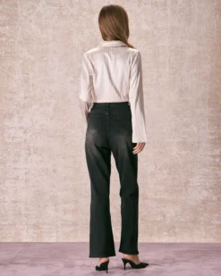 The Black High Waisted Wide Leg Jeans -Deals Dress N Swimwear Store 240126 RIHOAS 1217