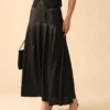 The Solid High Waisted Zip Skirt