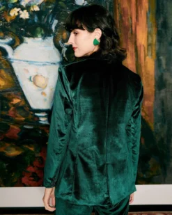 The Casual One Button Green Velvet Blazer 11 The Casual One Button Green Velvet Blazer -Deals Dress N Swimwear Store 7 529fe013 05e9 4dde 82a0 add447645a9b