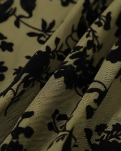 The Green Floral Burnout A-Line Slip Midi Dress -Deals Dress N Swimwear Store IMG 1350