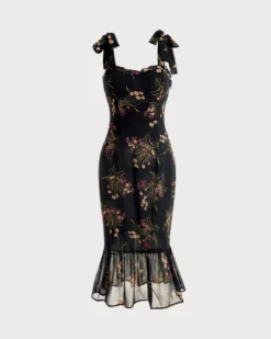 The Tie Strap Ruffle Floral Dress 16 The Tie Strap Ruffle Floral Dress -Deals Dress N Swimwear Store IMG 1371 208734