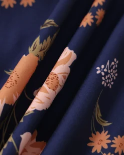 The Navy Lace Up Floral Ruched Midi Dress -Deals Dress N Swimwear Store IMG 2592