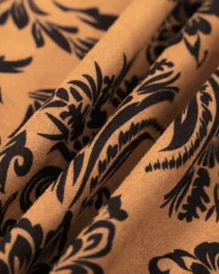 The Brown High Waist Floral Suede Midi Skirt -Deals Dress N Swimwear Store IMG 3432