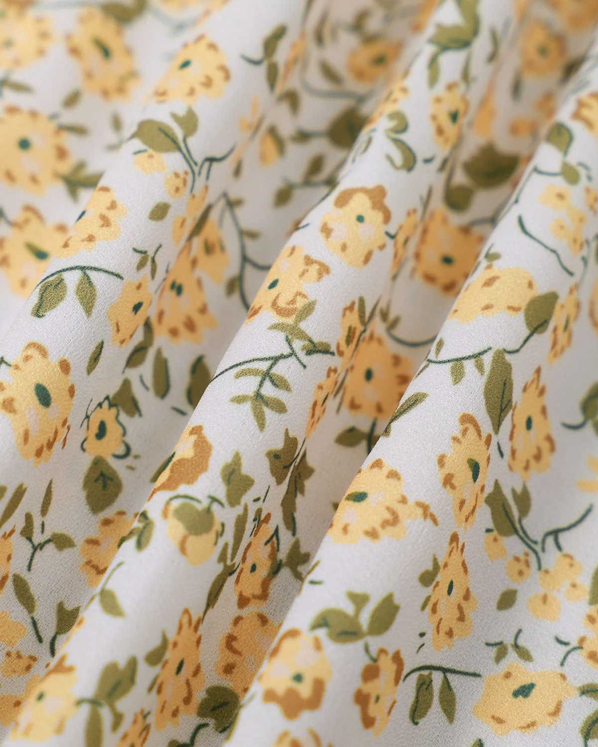 The Yellow Round Neck Floral Midi Dress 8 The Yellow Round Neck Floral Midi Dress - Image 8