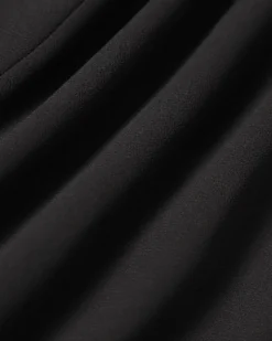 The Black Stand Collar Sheer Slit Mini Dress -Deals Dress N Swimwear Store IMG 7102