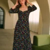 The Sweetheart Neck Polka Dot Maxi Dress